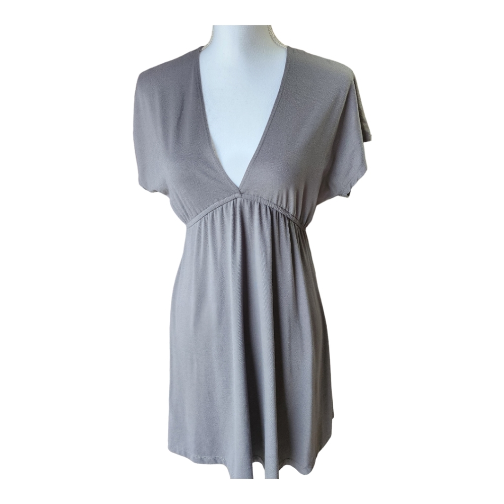 Mossimo Women's Short Sleeve Dress, V-Neck, Midi Flare Plunge, Size XS